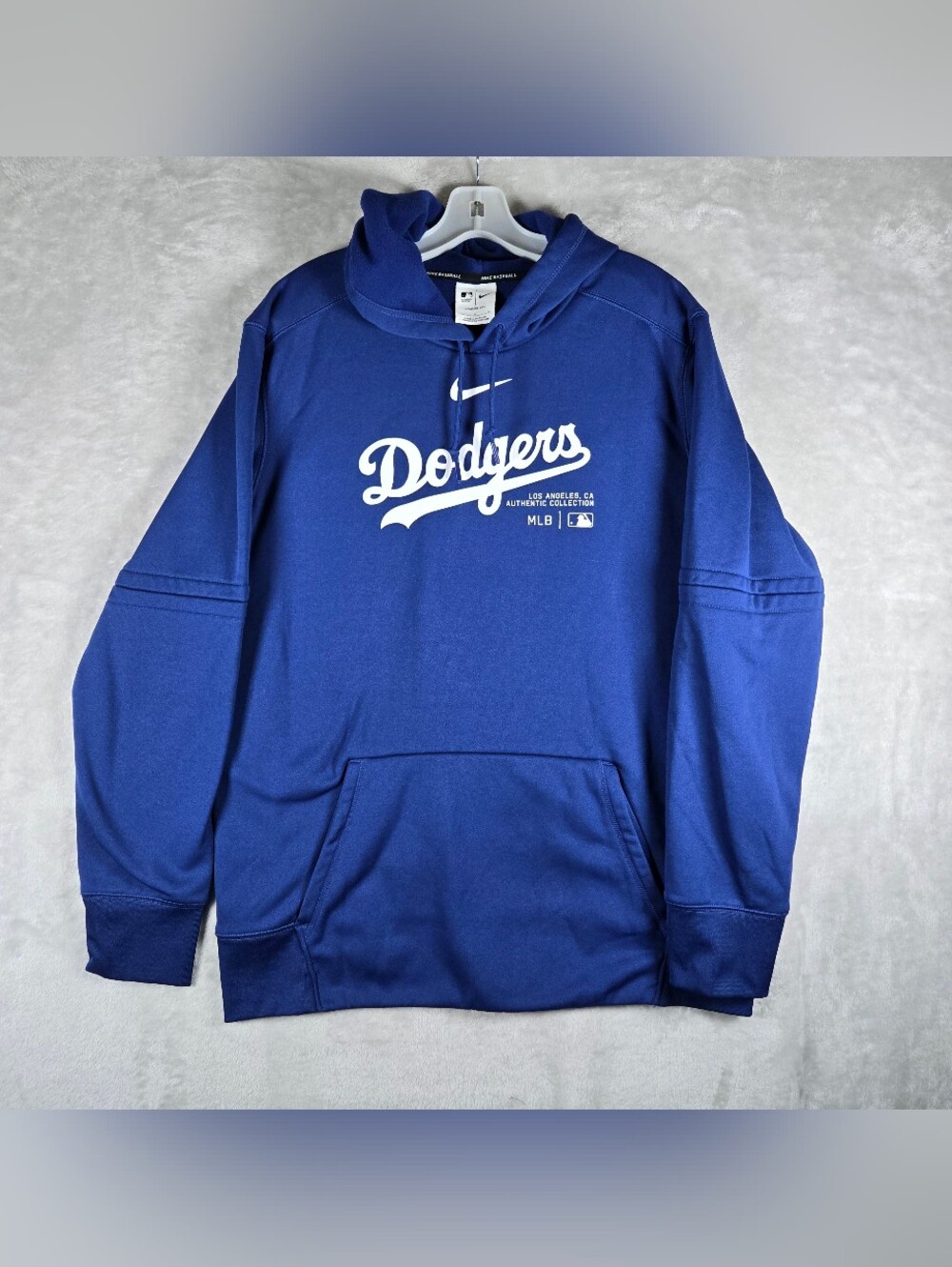 Nike Dodgers Center Swoosh Pullover Hoodie Sweater Mens Size L Large Blue